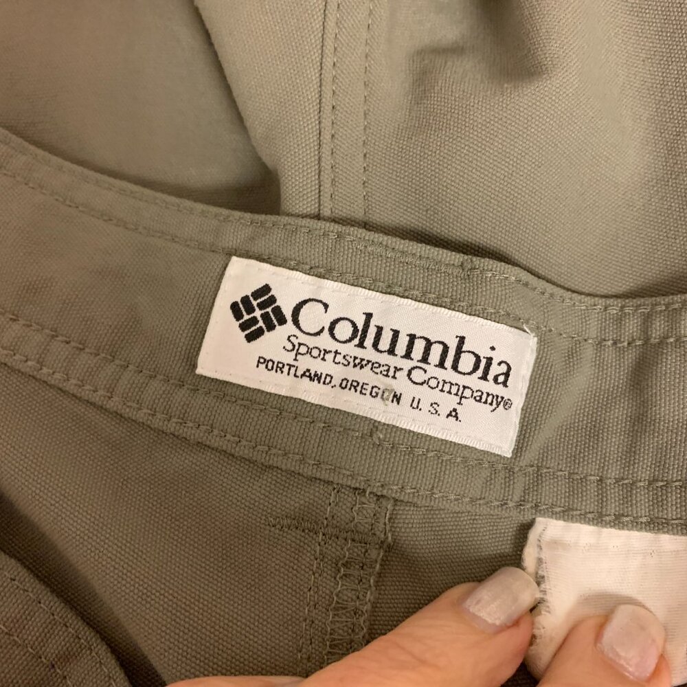 Columbia Mens Pants Size 38W Green Zip Off Legs Gorpcore Rugged Utility Hiking - Picture 6 of 12